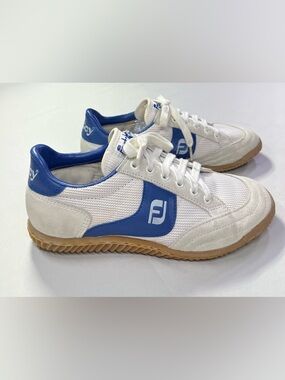 Vintage FootJoy Tuffs Blue & White Racquetball Shoes - 6.5